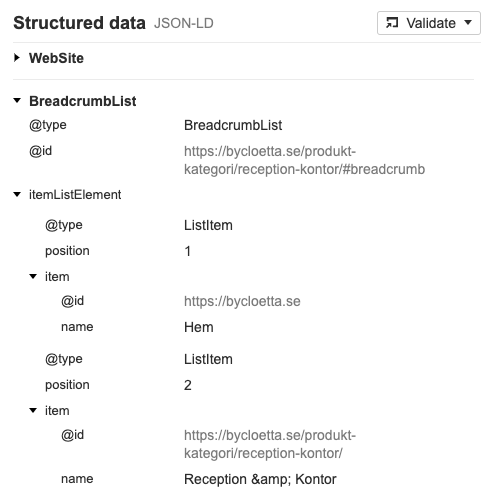 Brödsmulor Strukturerad Data