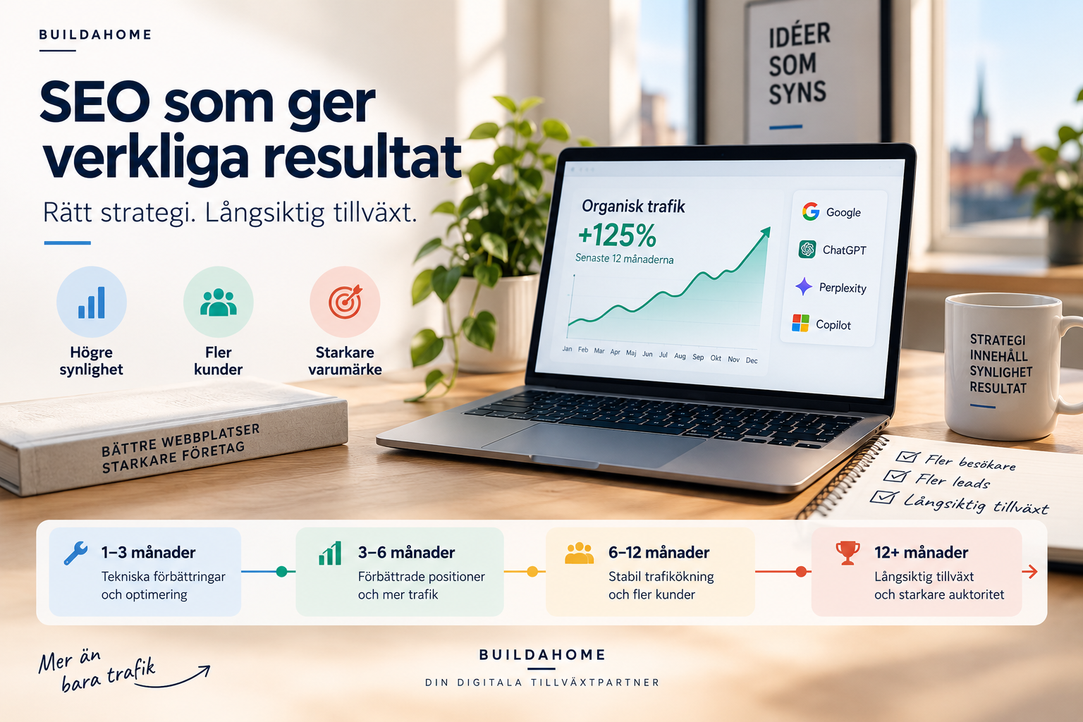 Illustration av SEO-priser och hur lång tid det tar att få resultat